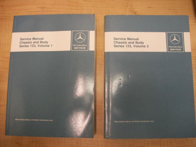  mercedes-benz series 123 service manual set chassis & body vol 1&2