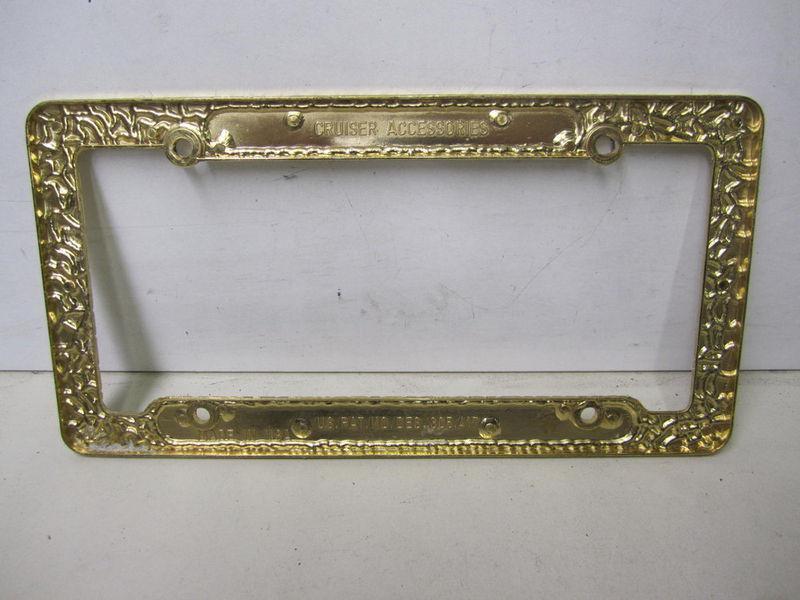 Purchase LICENSE PLATE FRAME GOLD METAL in Staten Island, New York, US