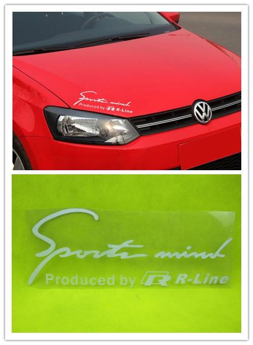 New volkswagen modified sport light eyebrows paste headlights car stickers white
