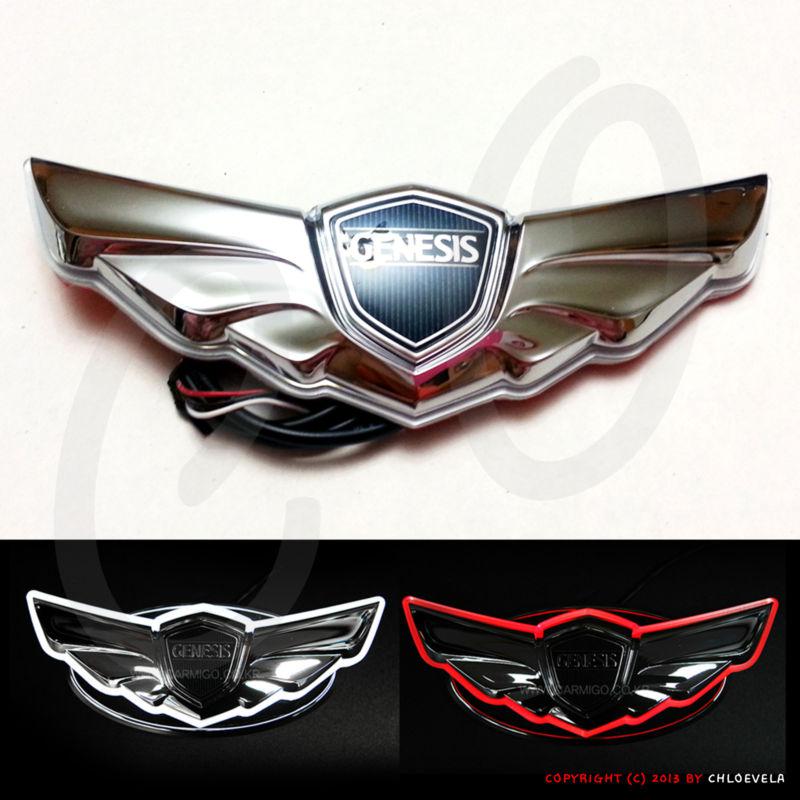 2010 - 2013 genesis coupe 2way led front emblem white&red light (usa seller)