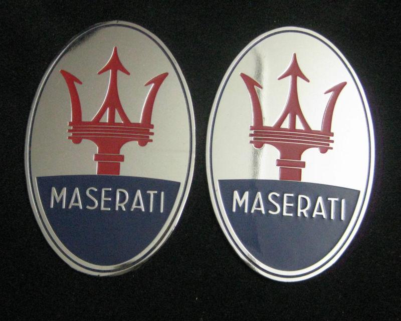 Car badge - maserati grill badge sets of 2pcs car badge emblem logos metal badge