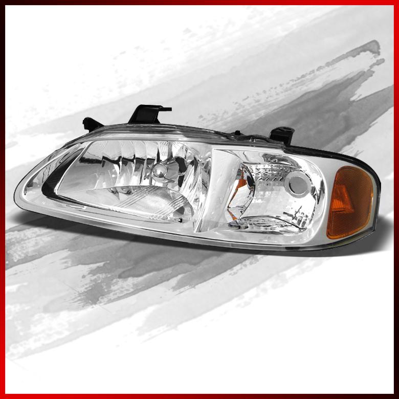 00-03 nissan sentra chrome clear driver left side headlights lamps replacement