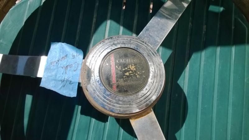 Antique vintage cadillac wood steering wheel no reserve 