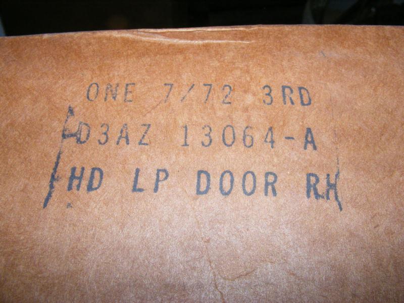 1973 FORD FULLSIZE HEADLIGHT DOOR BEZEL RH NOS NEW OLD STOCK D3AZ-13064-A, US $24.99, image 4