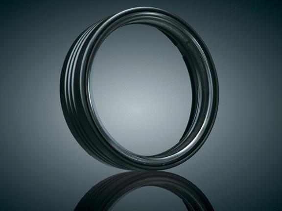 H-d led halo 7" headlight trim ring black by kuryakyn 7733