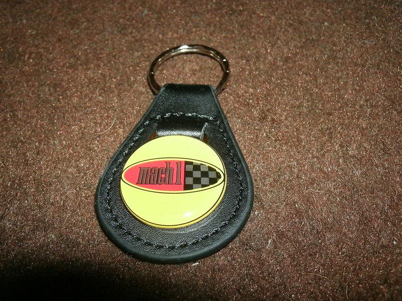1969 1970 ford mustang mach 1 2003 2004 black red leather logo keychain keyring