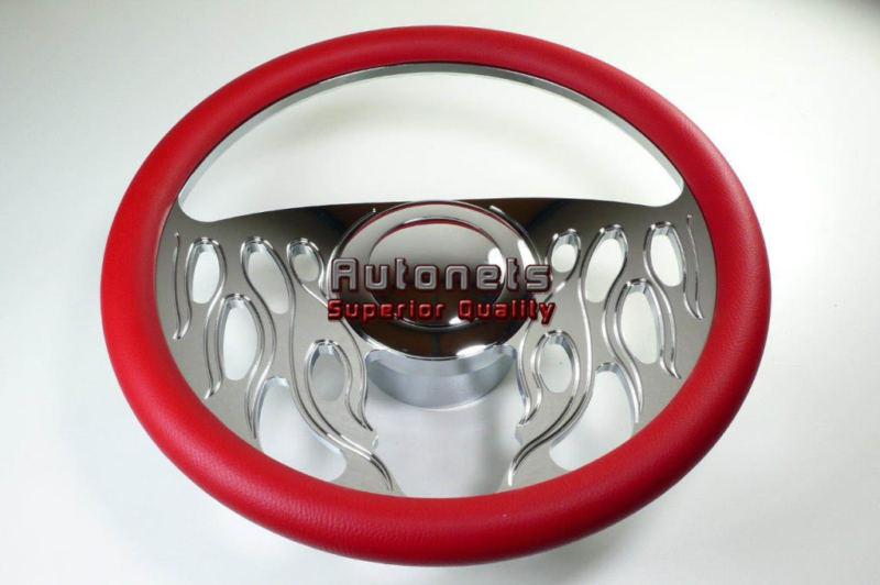 Purchase Red Half Flame Chevy GM Buick Pontiac Aluminum Steering Wheel