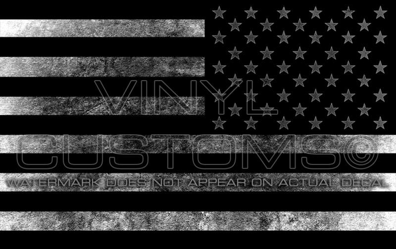 5" american flag decal sticker usa stars and stripes reversed - white a+