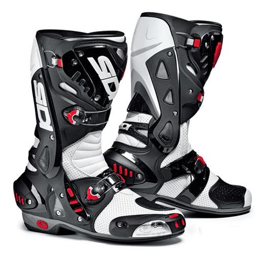 Sidi vortice air racing motorcycle boots white black size eu 47 us 12-12.5