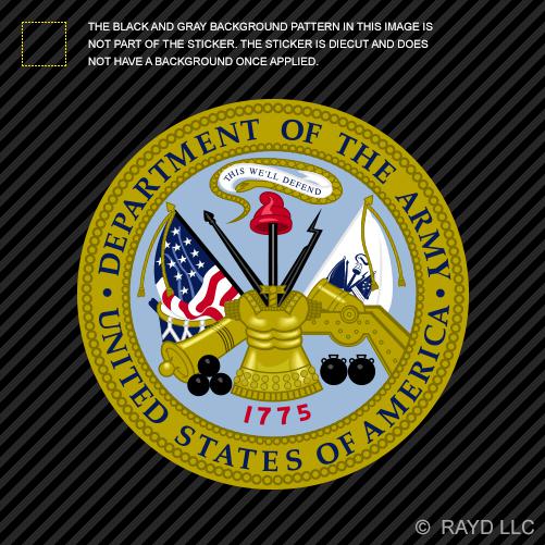 Department of the army seal self adhesive vinyl armed forces united states