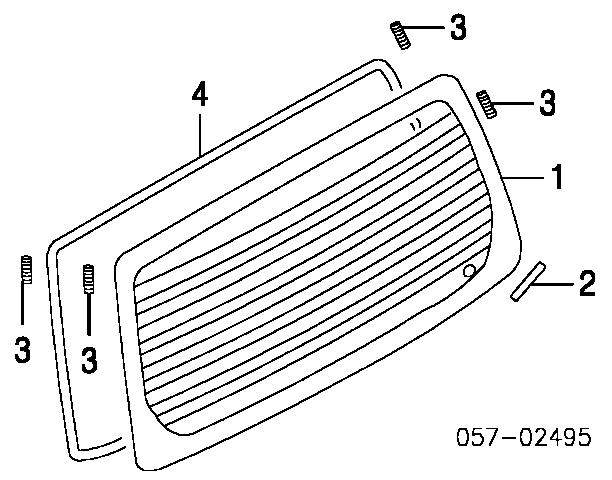 Fb21044ypn 2001-06 mitsubishi montero back rear window gray tint privacy glass