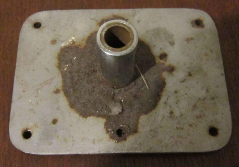 Bass fishing boat parts steel seat pedestal base one 8" x 6"-3.5" tall.