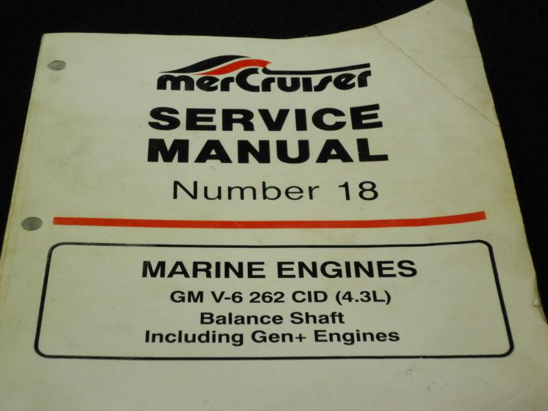 Cid 4.3l 1996 mercruiser service tech manual# 90-823226-1-996  gm v-6 262  boat2