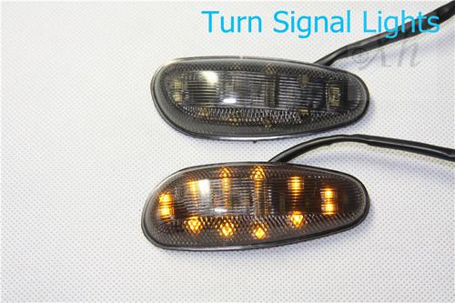 Led flush mount turn signal fit 2001-2004 suzuki gsx-r gsxr 600 750 1000 smoke