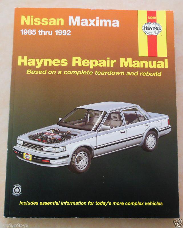 Nissan maxima haynes automotive repair manual 1985 - 1992 vintage rebuild 