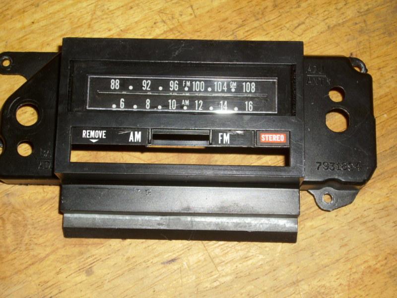 Used delco 8 track stereo am fm radio face 7931894