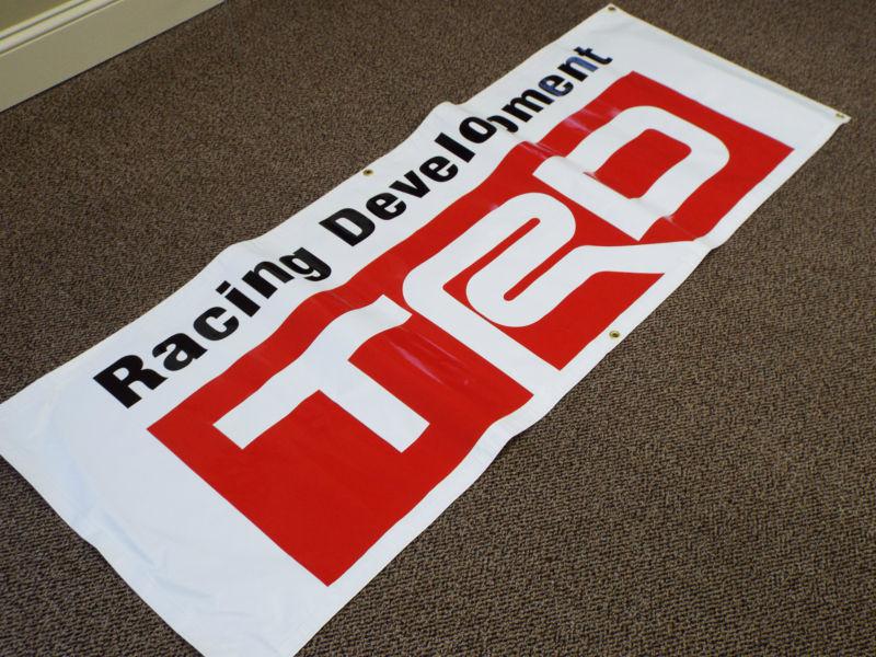 Trd toyota performance vinyl banner 60" x 22" car racing jdm performance poster