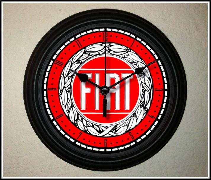 Old style fiat logo advertising wall clock  low and fast shipping