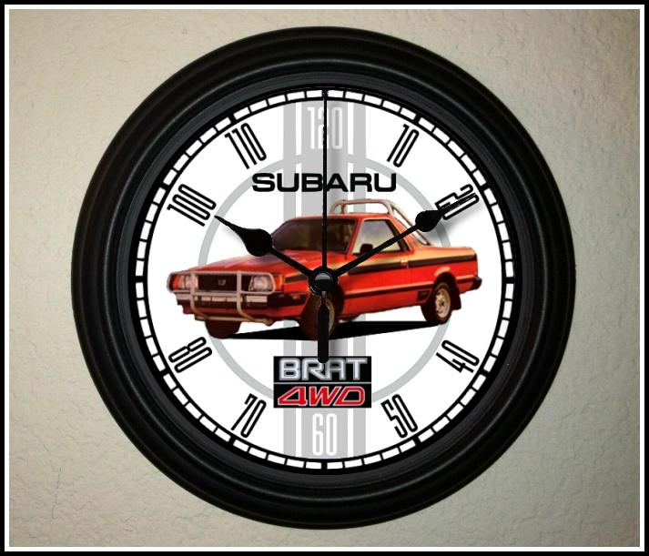   subaru brat classic car wall clock low and fast shipping