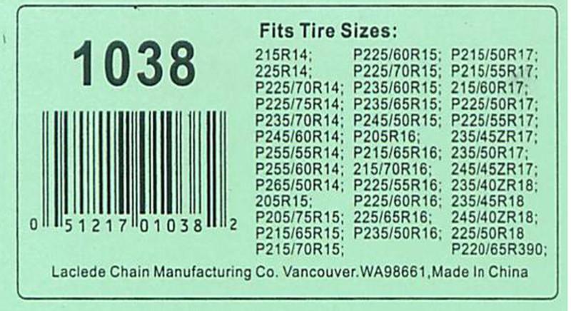 Laclede Tire Cable Chains 14
