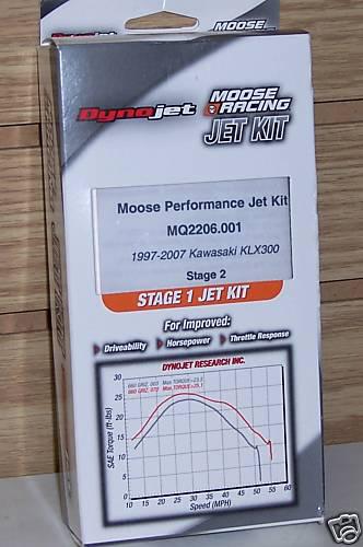 Moose racing stage 2 jet kit kawasaki klx300 1997-2007