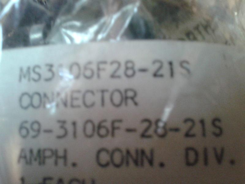 Amphenol connector ms3106f28-21s new
