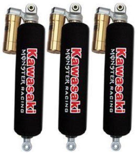 Black shock covers kawasaki racing kfx 250 400 kfx250 kfx400 (set of 3)