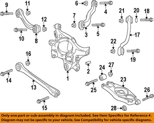 Mopar oem 6507539aa rear suspension-strut rod washer