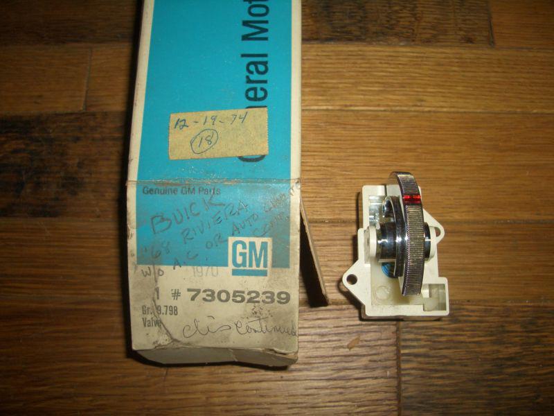 1968 buick nos vacuum vent heater switch riviera models without ac 