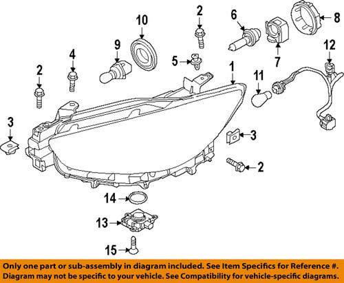 Mazda oem 907039350 headlamps-hid bulb