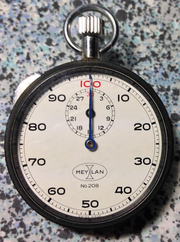 Vintage! meylan/minerva racing stopwatch sports timer model 208 stop watch used!