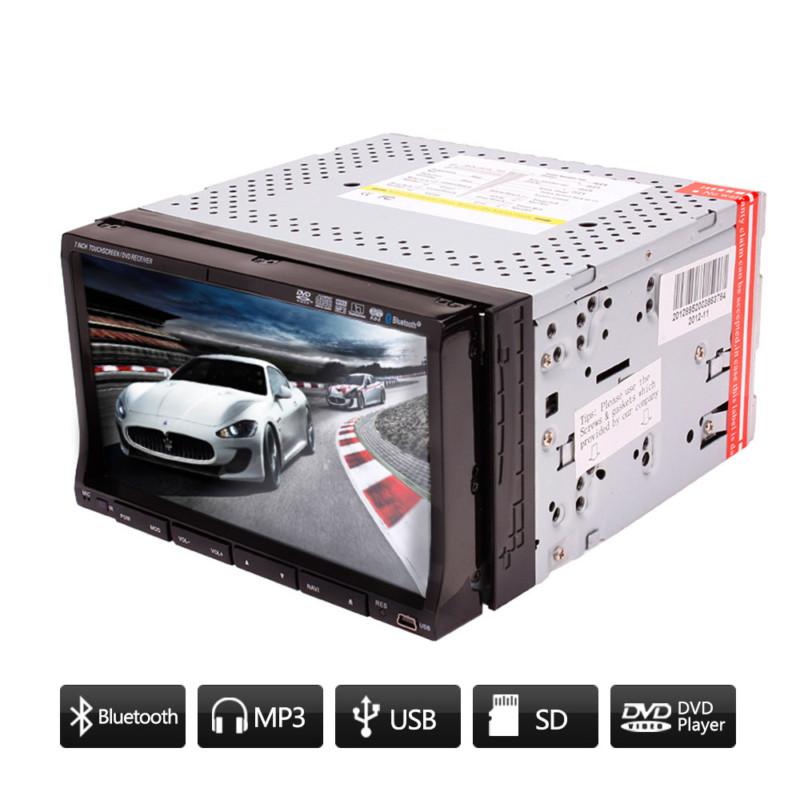 High def 7" in dash 2 din car stereo dvd player gps navigation bluetooth usb mp3