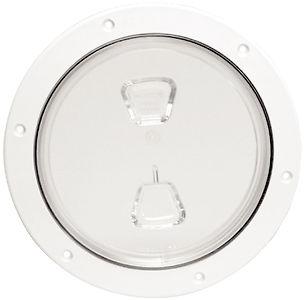 Beckson dp84w deckplate 8in wht screw nonski