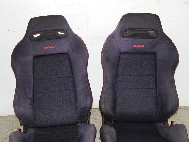 Purchase Honda Integra Type R Black Recaro Bucket Seats Suede DC DB EG EK Acura B18 Civic in