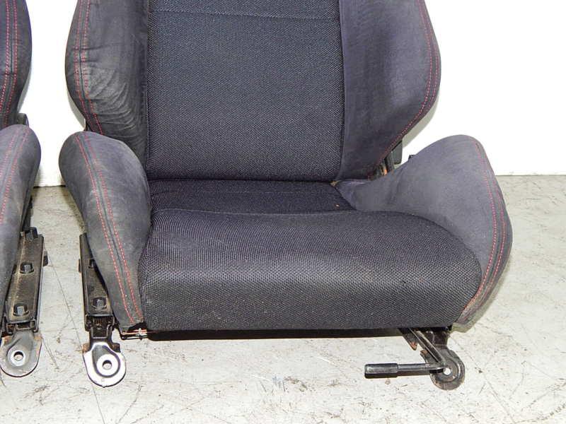 Purchase Honda Integra Type R Black Recaro Bucket Seats Suede DC DB EG EK Acura B18 Civic in