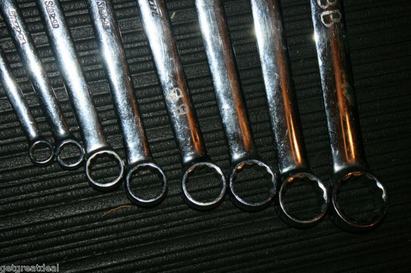 SNAP-ON TOOLS COMBINATION STANDARD LENGTH 12-POINT WRENCH SET 8pc, US $220.00, image 4