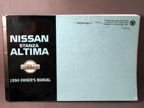 1994 nissan stanza altima factory owners manual 94
