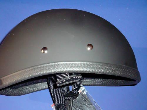 Novelty motorcycle helmet quick open dull flat black xl extra large daytona new