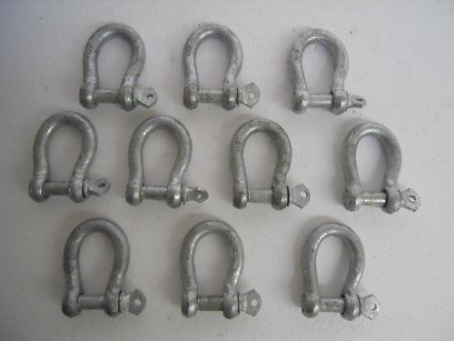 10 shackles 7/16 inch galvanized screw pin for anchor