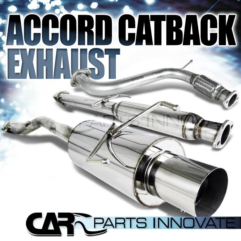 Honda 94-97 accord l4 4cyl 4" tip catback exhaust muffler system