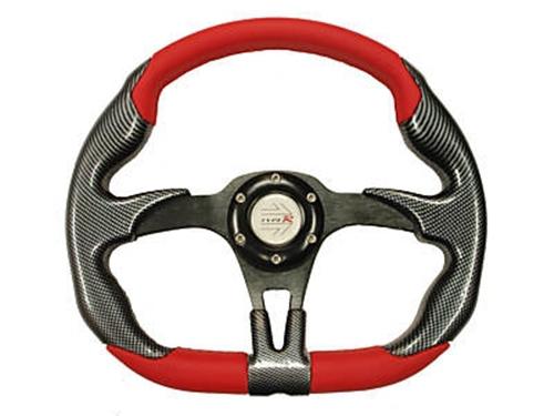 Arctic cat prowler & prowler xtz offroad steering wheel (red/black) w/adp