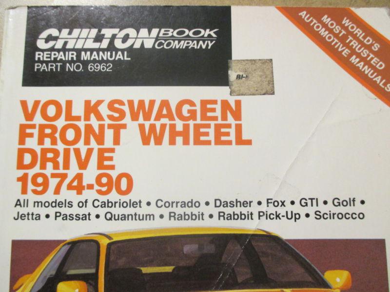 Chilton Volkswagen fabbit jetta passat golf cabriolet service manual 1974-1990, US $10.00, image 2
