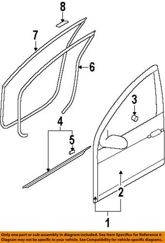 Hyundai oem 822102h000 front door-belt weather strip