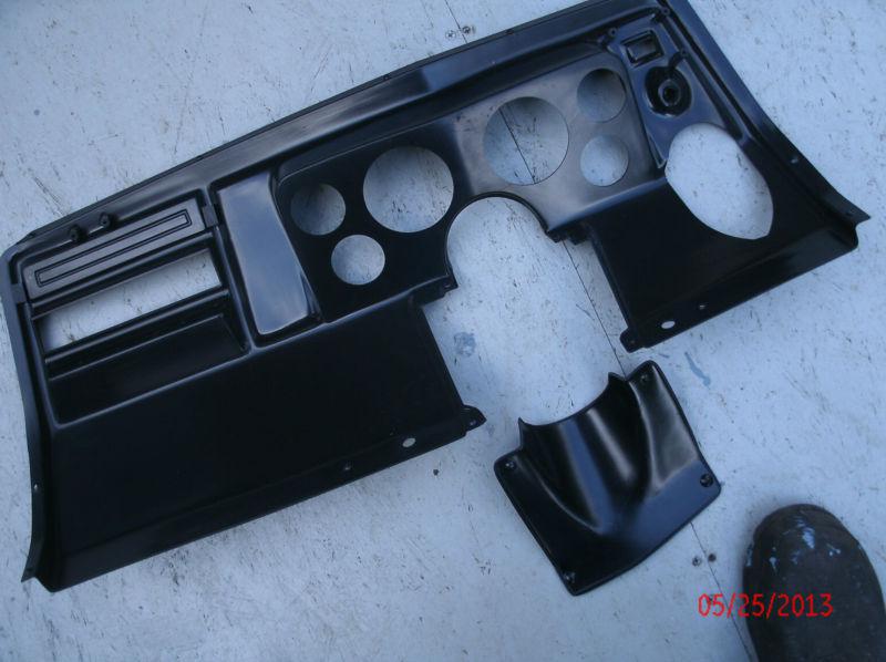 1969 Chevelle El Camino Malibu Black 6 Hole Dash Panel No Gauges With Astro, US $275.00, image 4