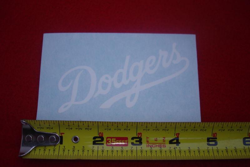 DODGERS Vinyl Decal Sticker ( WHITE ) 2 PIECE, US $4.75, image 2