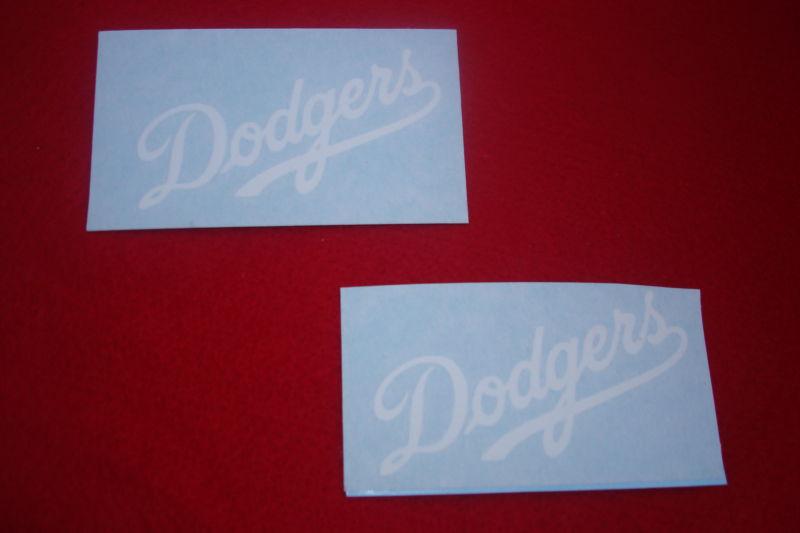 DODGERS Vinyl Decal Sticker ( WHITE ) 2 PIECE, US $4.75, image 4