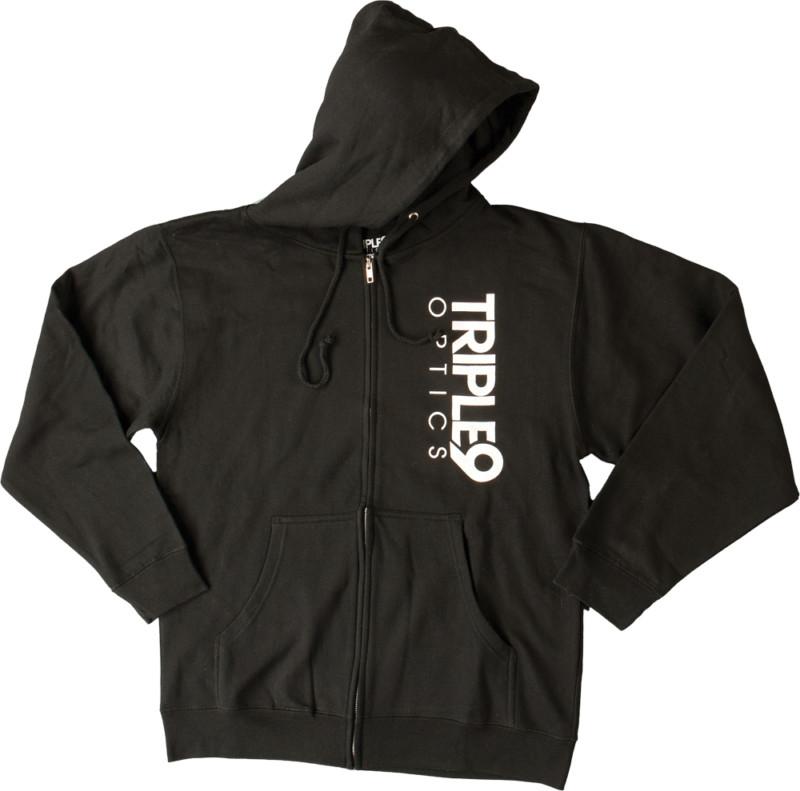 Triple 9 optics logo zip hoody black small 37-2740s