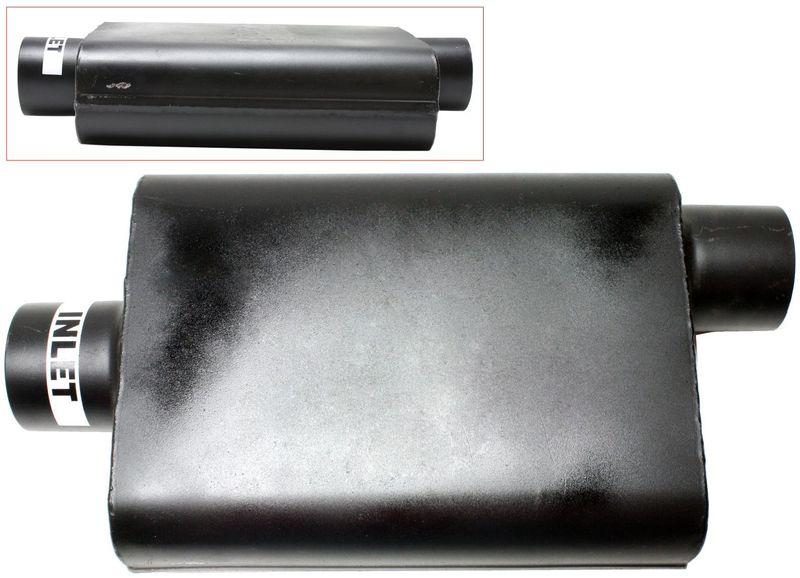 Muffler, aluminized steel, black