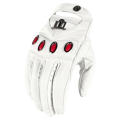 Icon glove womens hella white md 3302-0164