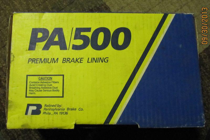 Pa 500 b-241 front brake lining bonded gto firebird chevelle camaro skylark 